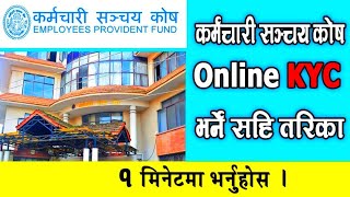 Karmachari Sanchaya Kosh EPF Online KYC  How to fill Employees Provident Fund EPF Online KYC Form [upl. by Urbano]