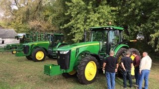 John Deere 8130 and 8260R Tractors Sold on Iowa Farm Auction [upl. by Nekal137]