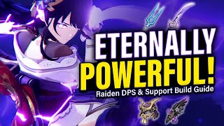 Updated RAIDEN SHOGUN GUIDE How to Play Best Support DPS Build Team Comps  Genshin Impact [upl. by Amian]