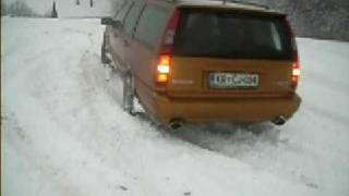 Volvo V70 R AWD testing snow and sound [upl. by Ellon]