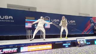 2023 Louisville NAC Div I Mens Foil CHAMLEYWATSON Miles C amp MASSIALAS Alexander C 4k [upl. by Haletky264]