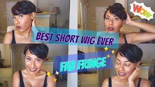 BEST SHORT WIG EVER SENSATIONNEL quotFAB FRINGEquot REVIEWBOO BOO KITTY INSPIRED [upl. by Eresed]