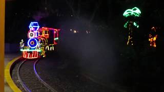 Oregon Zoolights Steam Train Arriving At Oregon Zoo Station [upl. by Olivero]