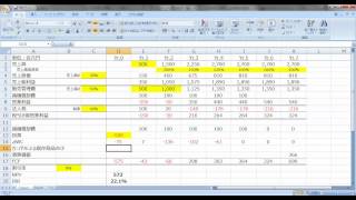 DCF（NPV、IRR）法のエクセルシートの作り方（23） [upl. by Favian]