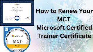 How to Renew Your MCT Microsoft Certified Trainer Certificate [upl. by Yung]