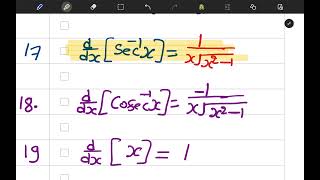 Differentiation all formula for board exam 2025 avakalan class 12 Maths [upl. by Hartzel]