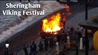 Sheringham Viking Festival  Burning of the Longboat [upl. by Doralynne]