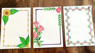 Easy Border Designs for ProjectPart2Simple Border Designs [upl. by Hcurab]