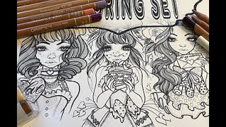 Adult Coloring  Mystic Art Mirror Valentine Set [upl. by Eciryt]