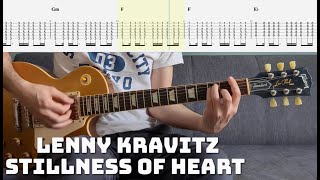 Lenny Kravitz  Stillness of Heart  guitar lesson  cover full TABS in description [upl. by Finny]