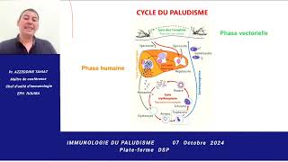 IMMUNOLOGIE DU PALUDISME PrTAHIAT 07Octobre2024 [upl. by Oribella487]