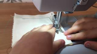 Kids Teach Sewing How to Backstitch and Turn [upl. by Enawtna997]