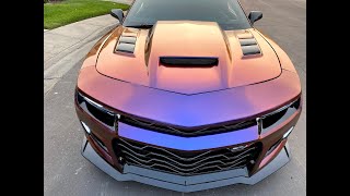 SICKEST COLOR SHIFTING WRAP PART 2 SUPERCAR KILLER 940HP ZL1 CAMARO GETS WRAPPED [upl. by Shenan]