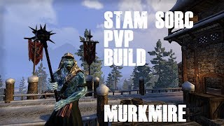 ESO  MEDIUM ARMOUR STAM SORC PVP BUILD [upl. by Katharine]