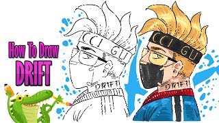 how to draw Drift GUCCI Fortnite [upl. by Aneehsat]