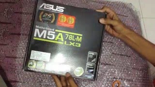 Asus M5A78LM LX3 Motherboard Unboxing HD [upl. by Joe309]