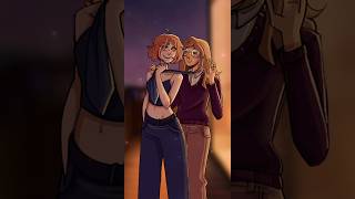 how I act around my crush vs my friends 👯‍♀️ animation digitalart art funny memes [upl. by Prospero]