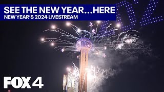 WATCH Dallas New Years Eve Fireworks and Drone Show  FOX 4 [upl. by Leacock]