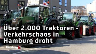 MegaStreik der Landwirte Hamburg droht das Verkehrschaos [upl. by China]