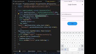 Login ViewModelController  GetX  MVVMMVC Pattern part1  Flutter  Dart [upl. by Rochell]