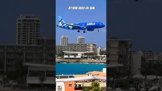 JetBlue Airbus A320 from JFK lands in Sint Maarten 🇸🇽 SXM [upl. by Ariada551]