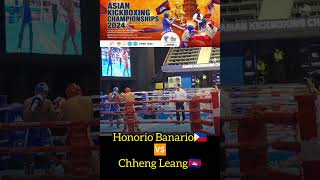 Asian Kickboxing Championship 2024  Cambodia Vs Philippines chcheng Leang Vs Honorio Banario [upl. by Kcirderfla408]