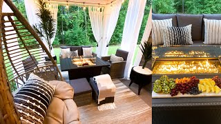 DIY PATIO MAKEOVER  Satisfying Clean and Decorate Patio Makeover  Outdoor Decorating Ideas [upl. by Ellison877]