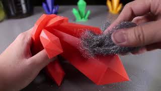 Smoothing PLA Prints with Steel Wool Part 2 [upl. by Yntirb937]