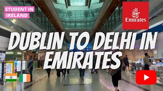 Dublin to Delhi 2024 Shortest Layover  Emirates Airlines Review  Dubai Airport  1 hour Layover [upl. by Ettenav701]