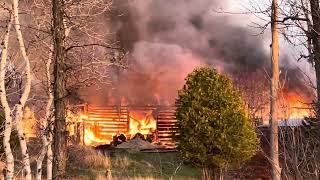 Barn fire on Hwy 7 [upl. by Airres470]