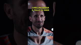 Chiellini spiega il fallo su Saka calcio seriea chiellini saka italy england [upl. by Ynnaf]