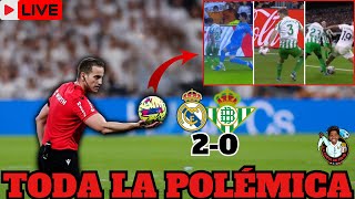 ALBEROLA ROJAS LA LÍA Y NO DEJA INDIFERENTE A NADIE POLÉMICA REAL MADRID  BETIS EN DIRECTO [upl. by Caron]