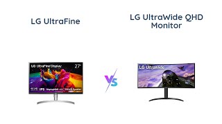 🖥️ LG UltraFine UHD 27quot vs LG UltraWide QHD 34quot Monitor Comparison 🌈💻 [upl. by Onit801]