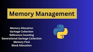 Memory management in python  Malayalam  Garbage collection  Reference count  Generational [upl. by Nnor]