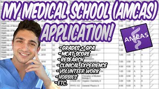 Complete Look At My Medical School AMCAS Application [upl. by Shanney544]