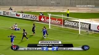 Universidad de Chile 2  2 Emelec Copa Sudamericana 2012 [upl. by Yrdua]