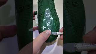 Painting Custom LOUIS VUITTON CLEATS [upl. by Irrok]