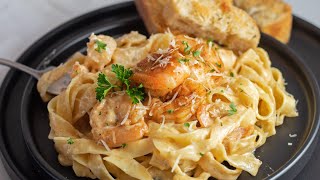 Cajun Shrimp Pasta Alfredo Recipe [upl. by Jayne]