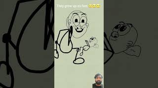 When baby grow up fast 😂🤣 animation funny 8kmeme comedy cartoon [upl. by Rumery]