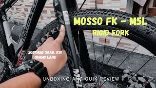 Mosso M5L Rigid fork  Unboxing and quick review tagalog [upl. by Relyc]