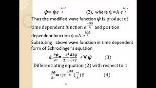 Schrodinger equation in steady state form [upl. by Norward]