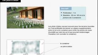 Les fondations pour maison container [upl. by Ahtael]