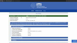 CEI  como verificar assinatura digital no site do ITI [upl. by Ymarej]