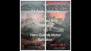 Flames of War Battle Report T4 Company amp Motorised Rifle Company VS Hero Guards Motor Battalion [upl. by Birgitta402]