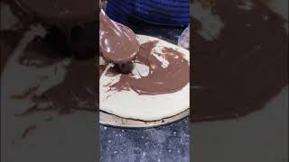 Nutella Pizza 🍕 pizza nutella nutellapizza [upl. by Ahsemat]