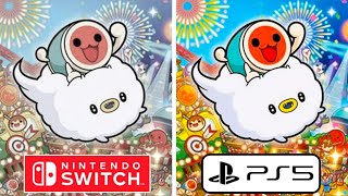 Taiko no Tatsujin Rhythm Festival PS5 vs Nintendo Switch Graphics Comparison [upl. by Dagna]