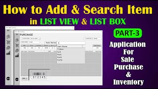 Excel VBA for Beginner To Advance Pt3 Search amp Add Items in Listbox amp Listview Control in Userform [upl. by Anirtik37]