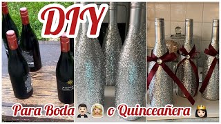 DIY Decora botellas para BODA 🤵🏻‍♂️ 👰🏻‍♀️o Quinceañeras fácil y rápido 2024subscribevlog family [upl. by Malka]