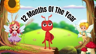 12 months of the year  January to December song 3  Phonics Song  Nursery Rhymes for toddlers [upl. by Emmet]