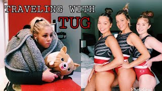 TRAVELING WITH TUG TO BGSU  D1 COLLEGE GYMNASTICS  Jackie Terpak [upl. by Anilehs]